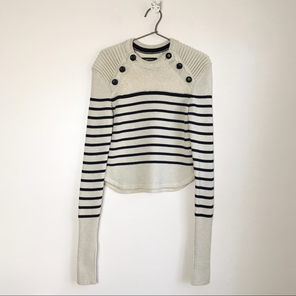 Isabel Marant Hatfield Merino Wool Sweater Tan 44 - Picture 2 of 16